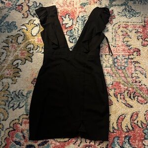 Black superdown dress